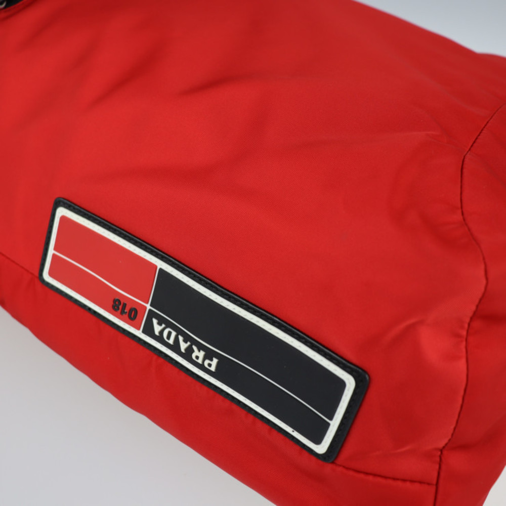 Prada Nylon Leather Red Backpack - image 6